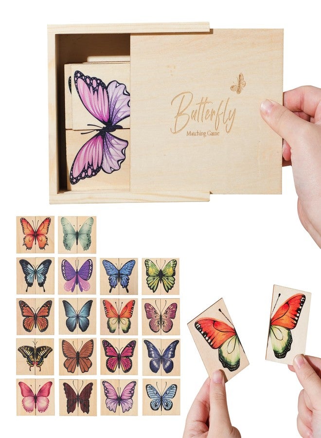 bopoobo Wooden Puzzles for Toddlers Toddler Puzzles - Montessori Animal Toy Puzzle for Toddlers 3-5 Year Old - Wood Toy Learning Realistic Animals for Boy and Girl (Butterfly) - Image 1